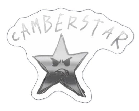 Small Camberstar Star Logo Sticker Chrome